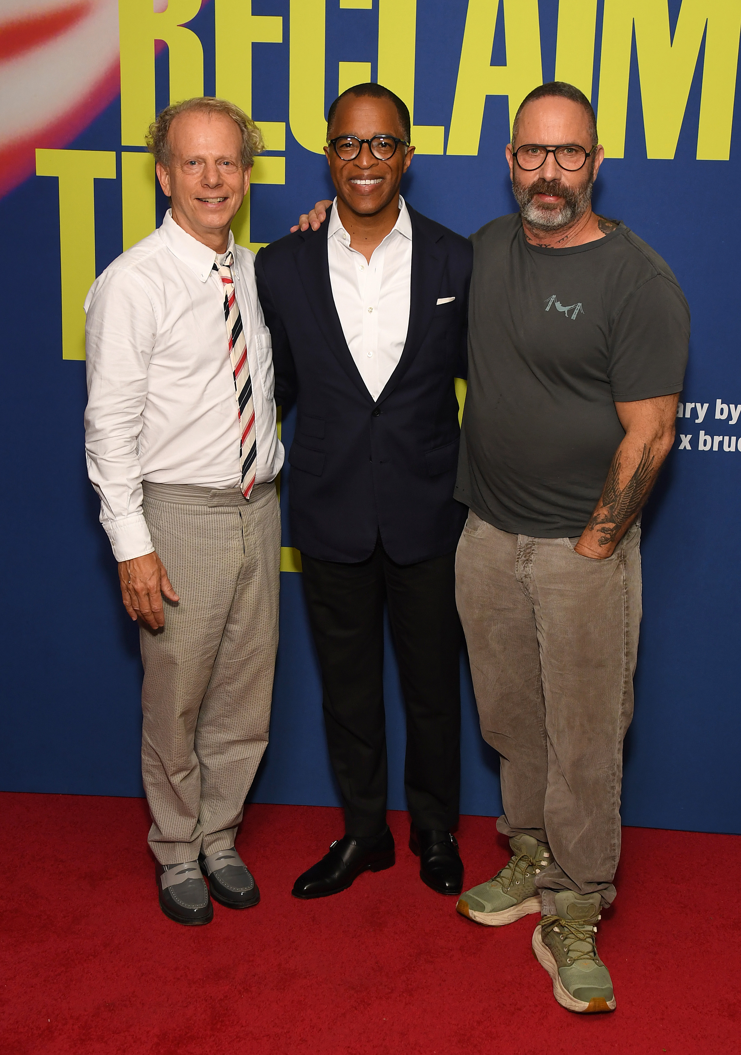Bruce Cohen, Jonathan Capehart, Alexis Bittar at the New York Premiere Screening of "Reclaim the Flag" held at The Metrograph on July 17, 2025 in New York, New York.