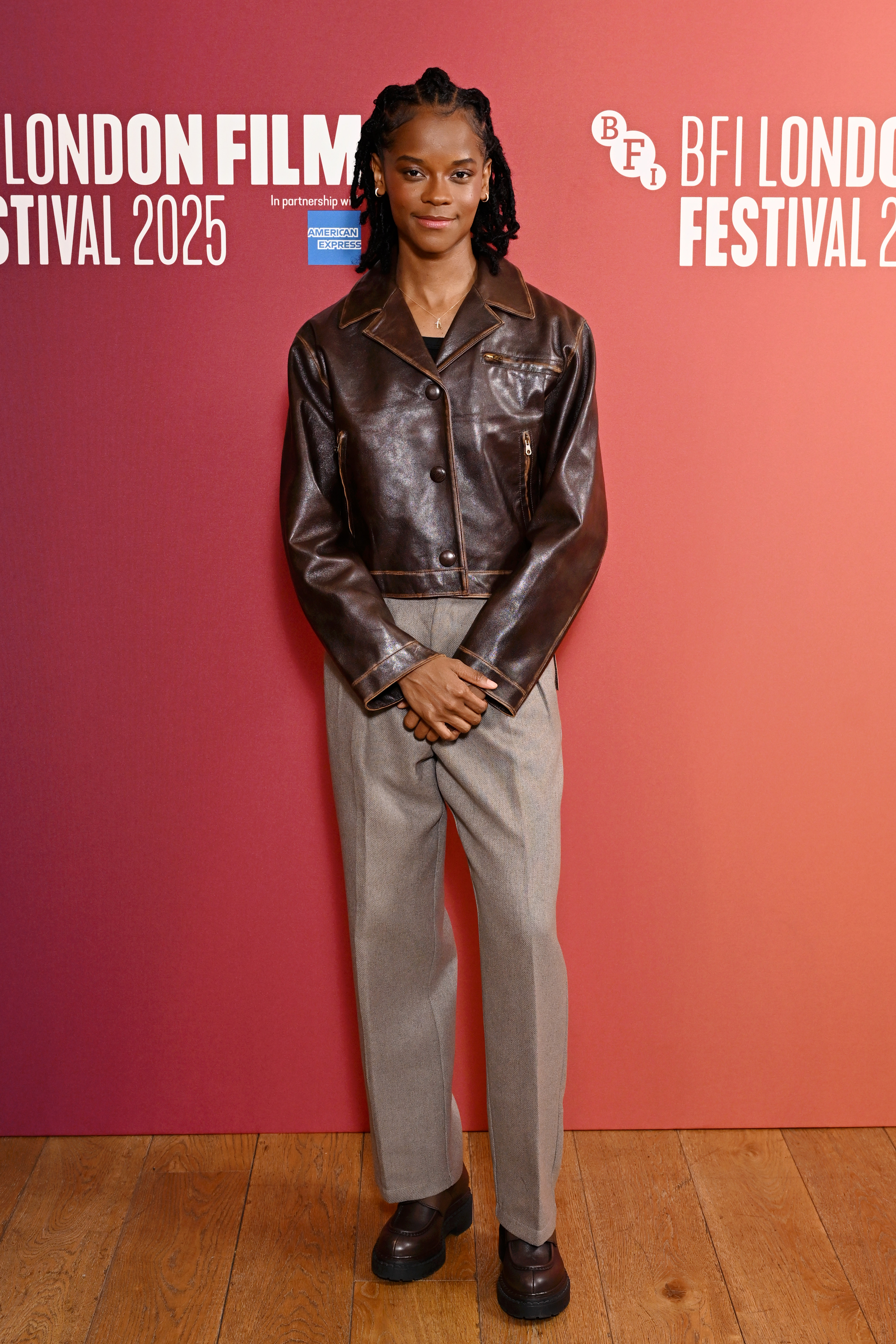 LONDON, ENGLAND - SEPTEMBER 03: Letitia Wright, Director of ‘Highway to the Moon’, attends the 69th BFI London Film Festival press launch at BFI Southbank on September 03, 2025 in London, England. (Photo by Jeff Spicer/Getty Images)