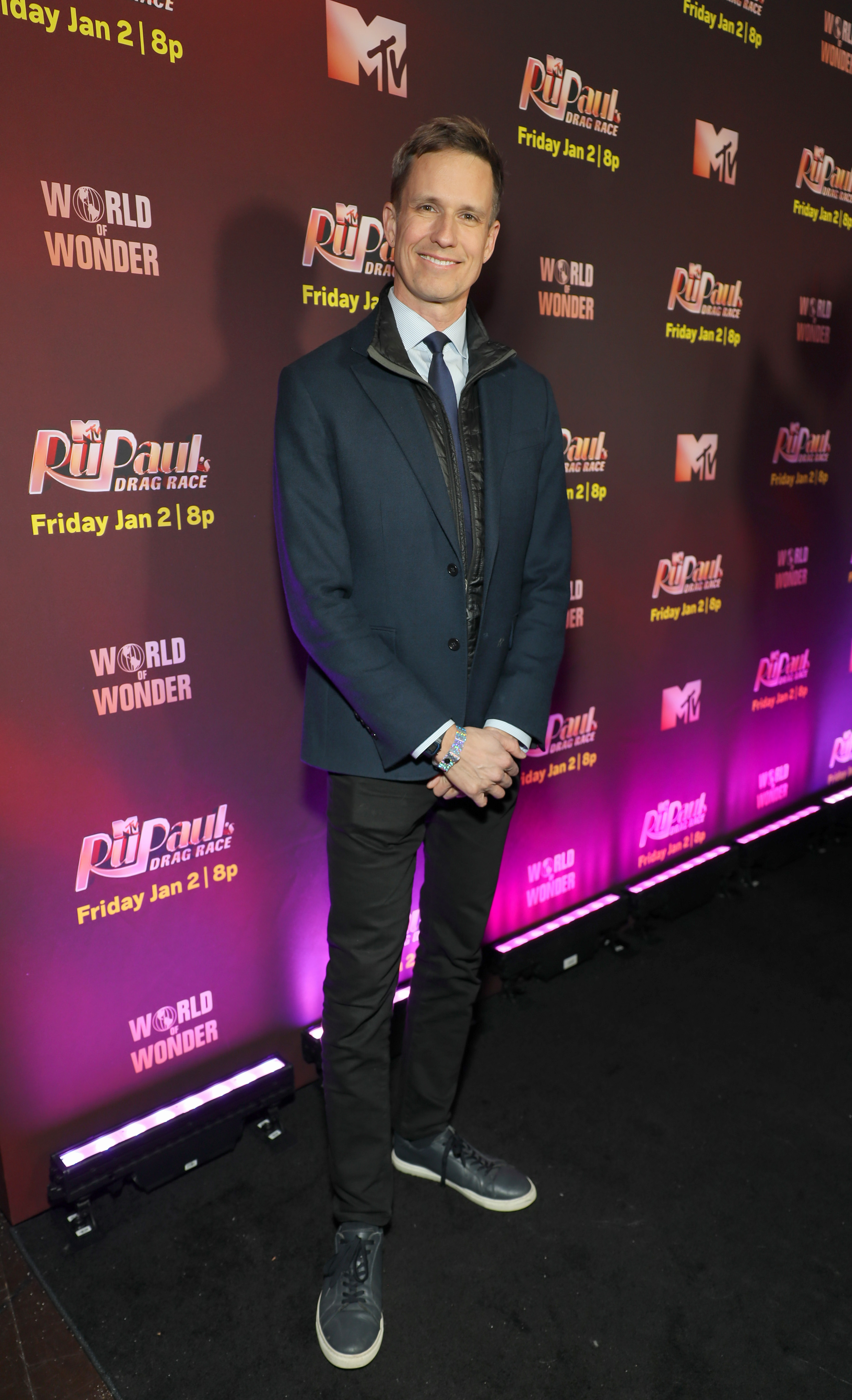 NEW YORK, NEW YORK - DECEMBER 09: Erik Bottcher attends RuPaul's Drag Race S18 Premiere Event at Aqua New York on December 09, 2025 in New York City. (Photo by Santiago Felipe/Getty Images for MTV)