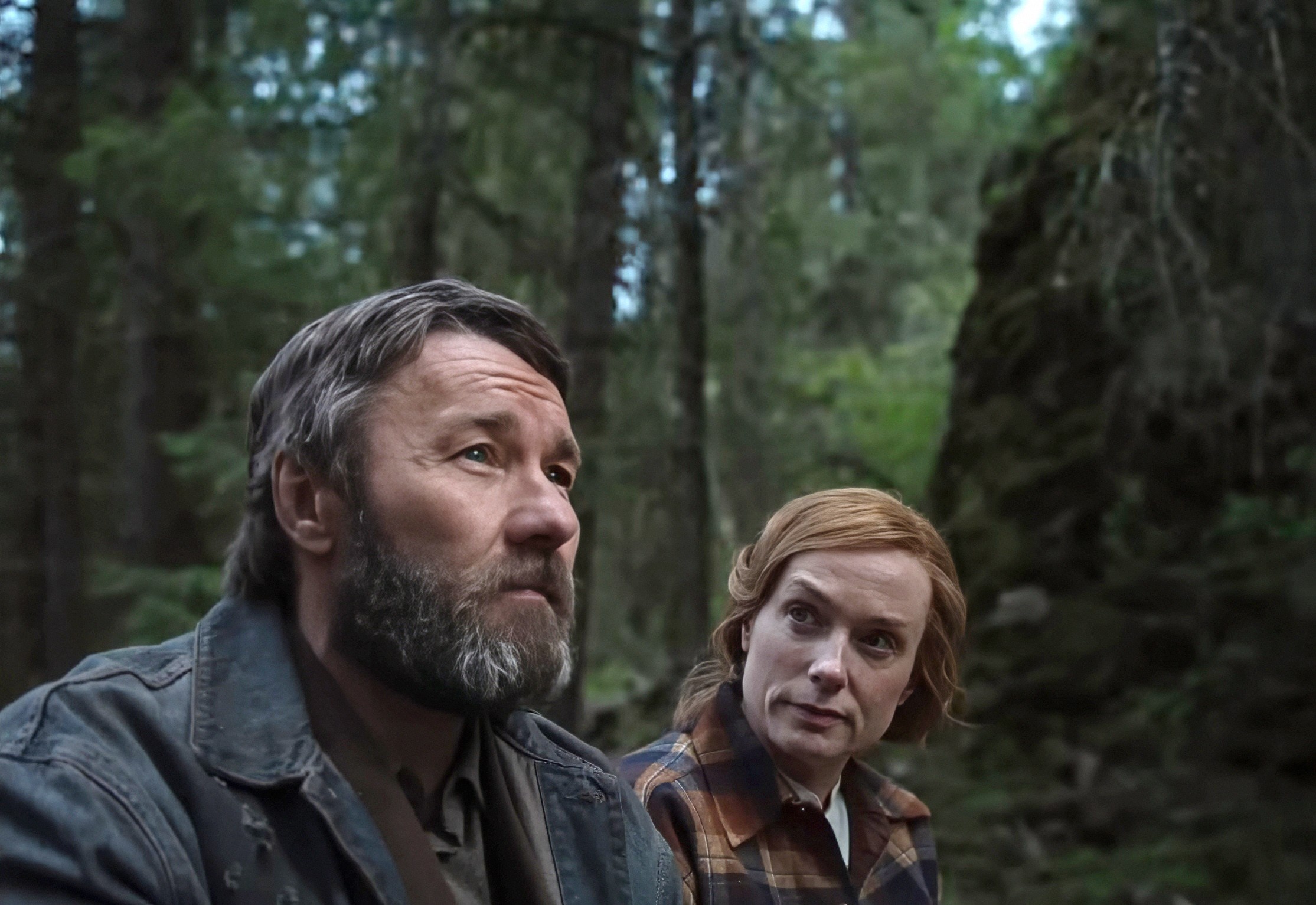 TRAIN DREAMS, from left: Joel Edgerton, Kerry Condon, 2025. © Netflix / courtesy Everett Collection
