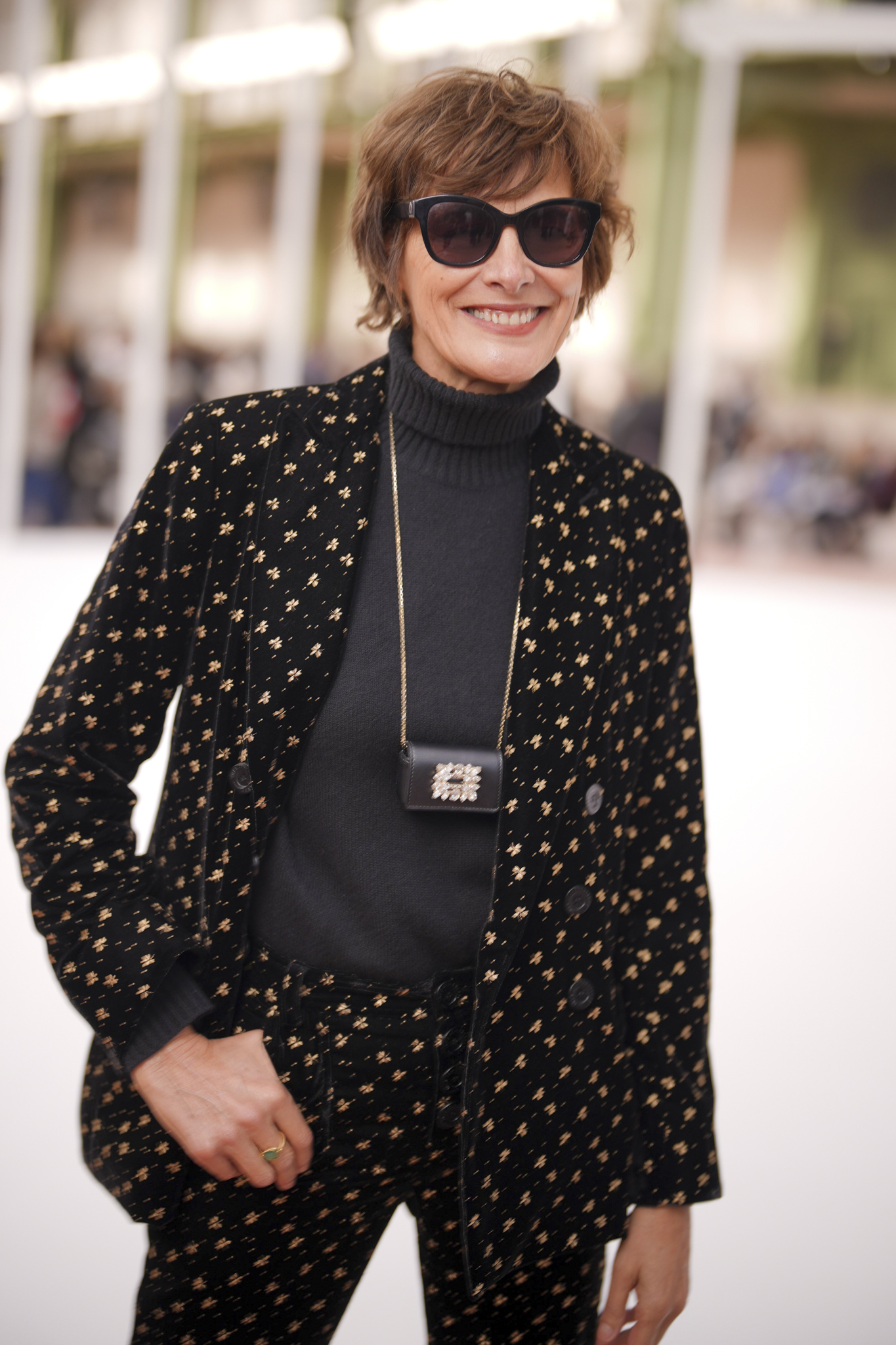 celebrity chanel ambassadors, Inès de La Fressange at Chanel RTW Spring 2025