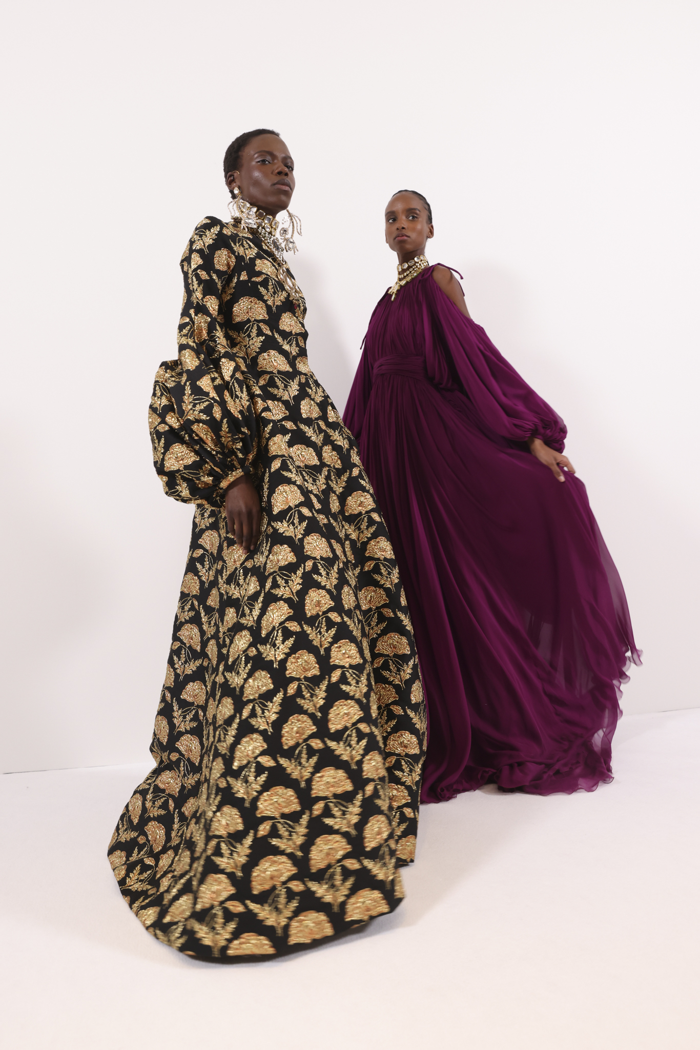 Backstage at Giambattista Valli Spring 2025 Couture at Paris Couture Week