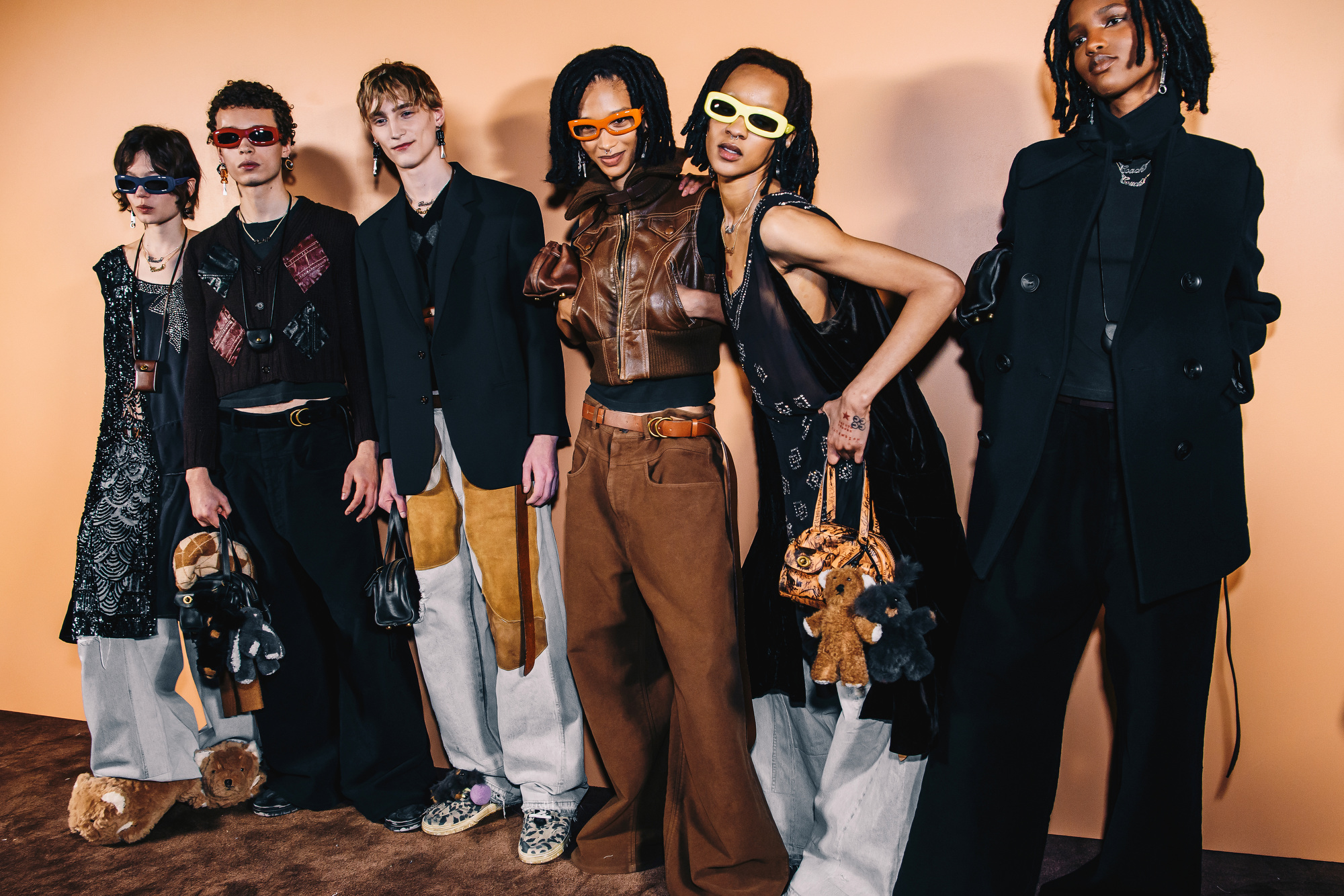 Backstage at the Coach spring 2025 ready-to-wear show at New York Fashion Week.