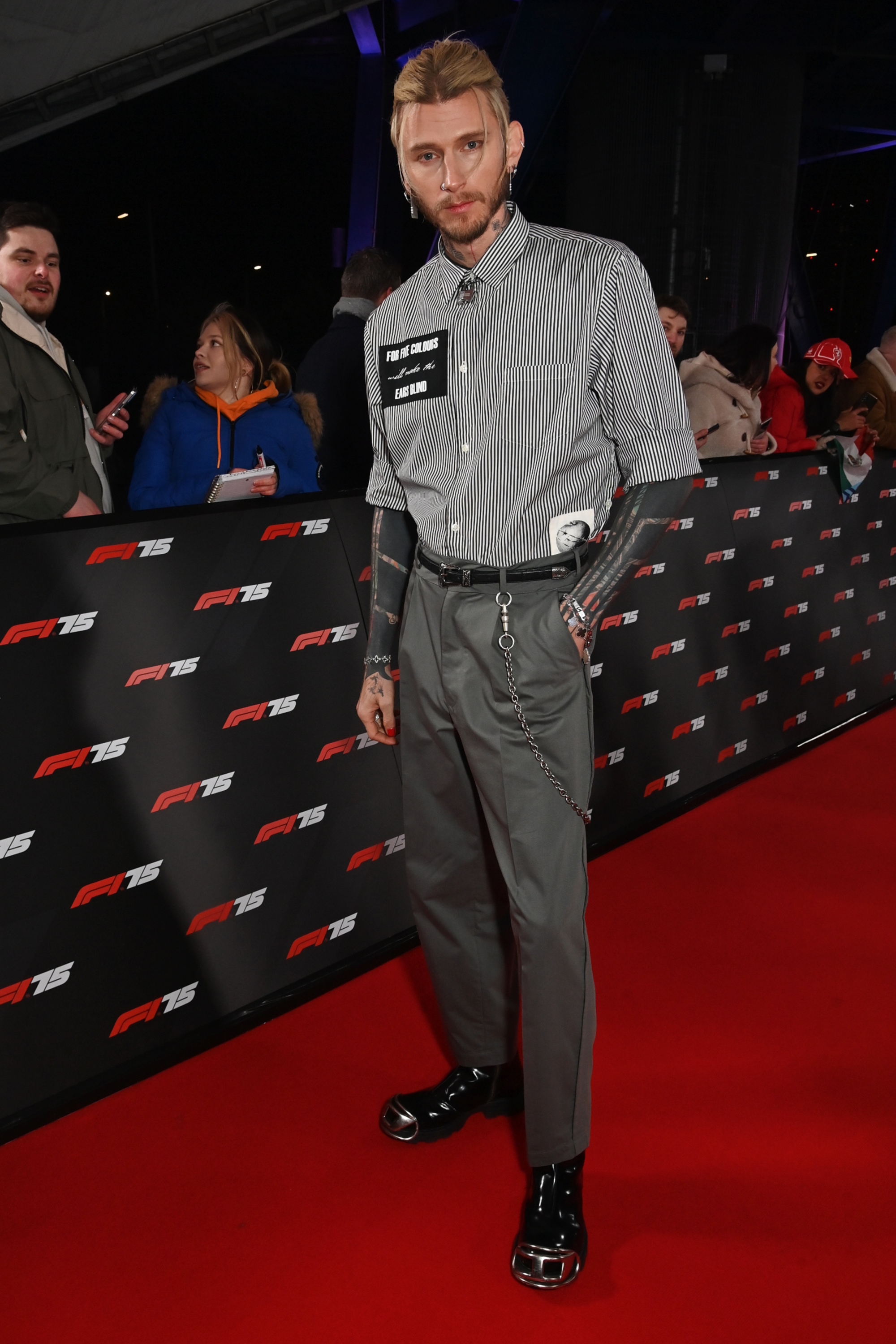 Machine Gun Kelly, F1 75 Live, London, red carpet