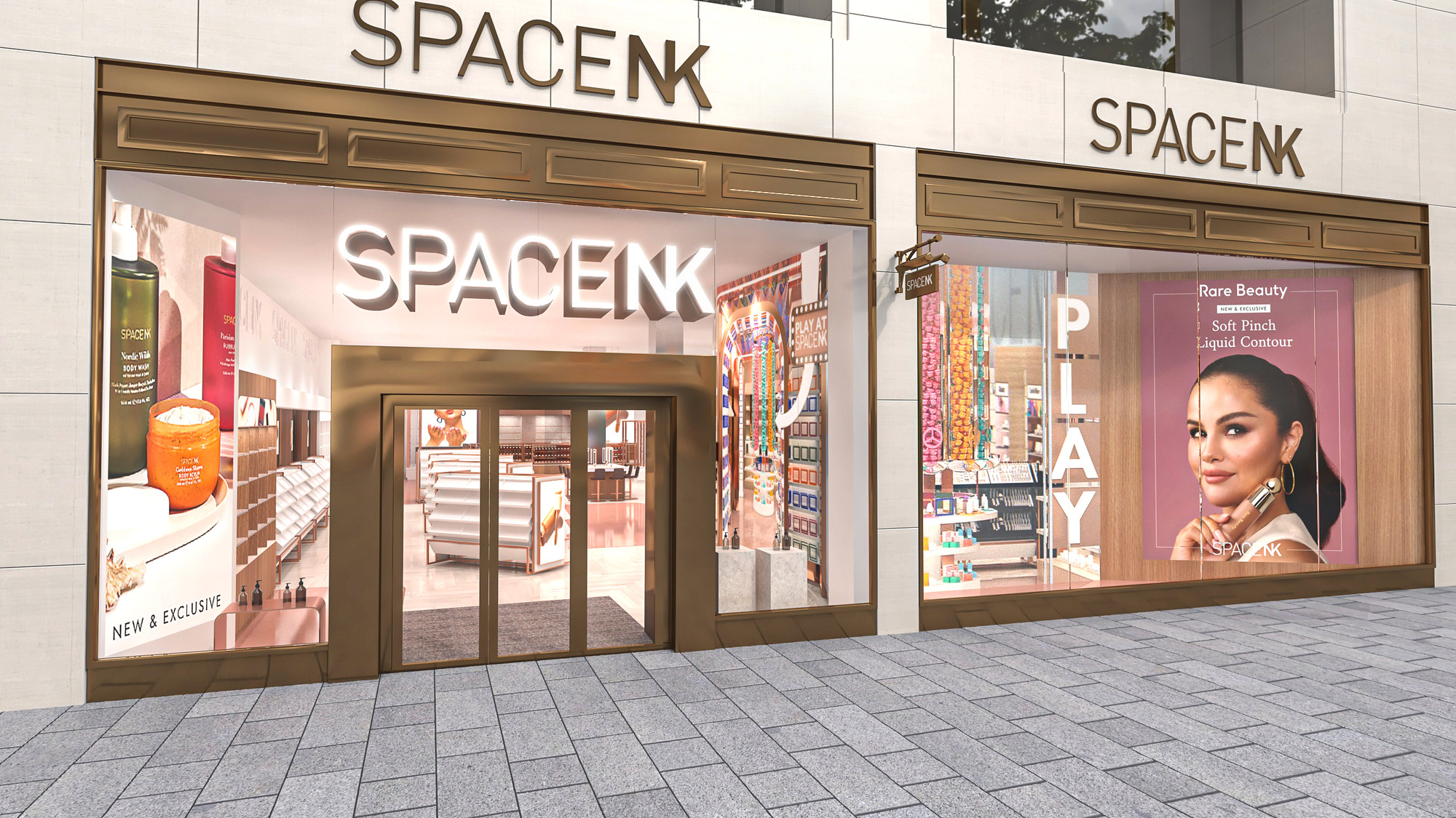 A rendering of the Space NK store, which will open in the second half of 2025 at 214 Oxford Circus in London.