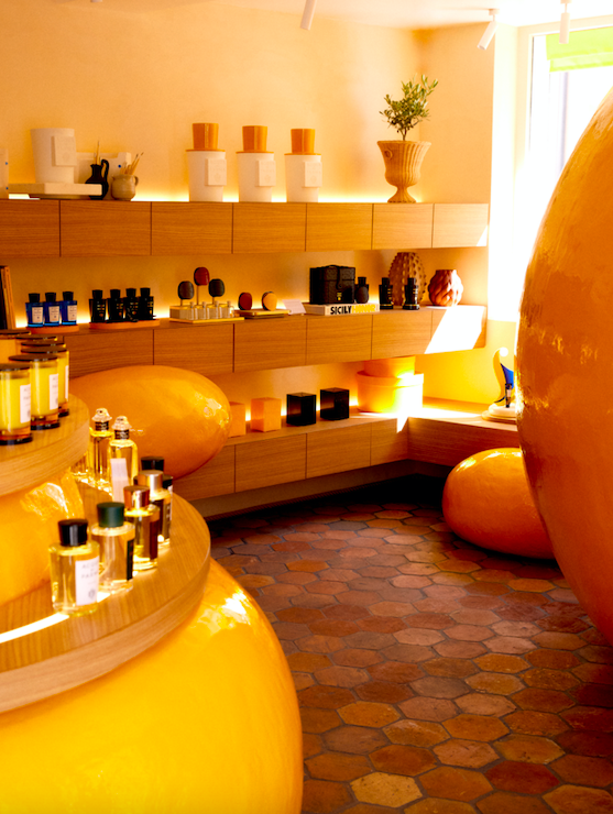 Inside the Acqua di Parma store in Saint-Tropez.