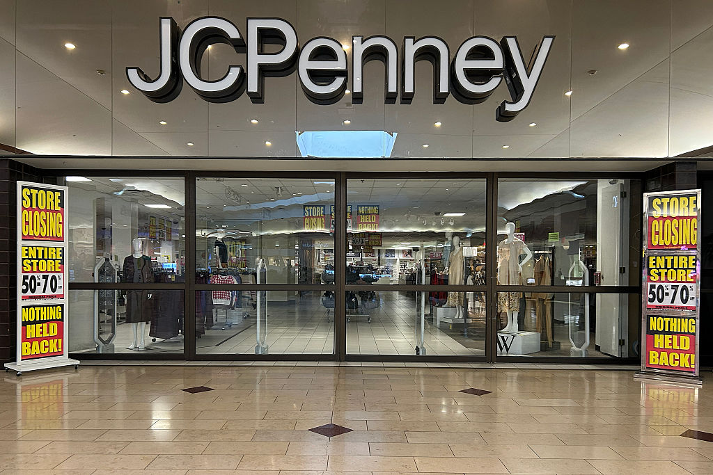 Signage announces a