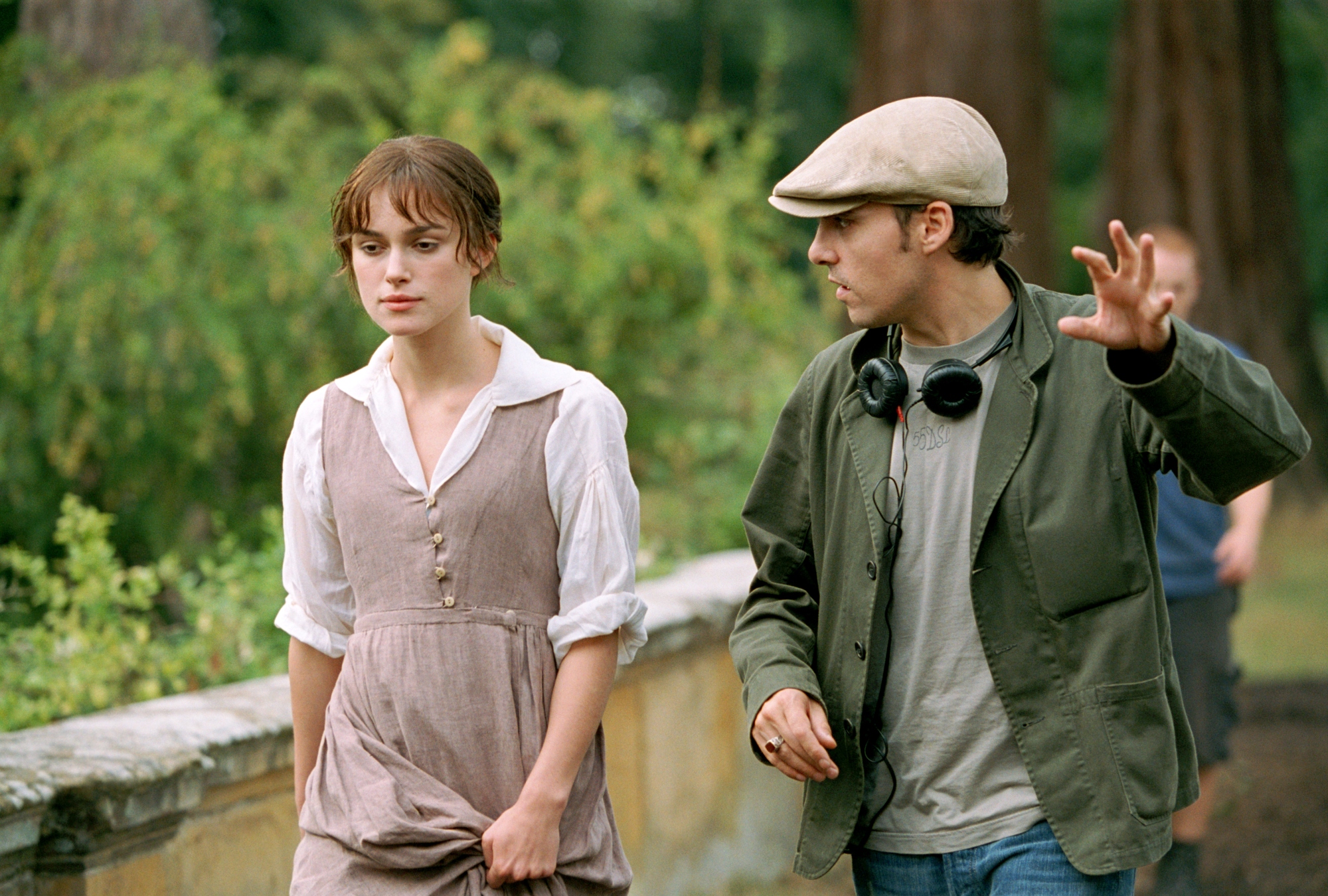 Keira Knightley and Joe Wright on the set of 'Pride & Prejudice.'