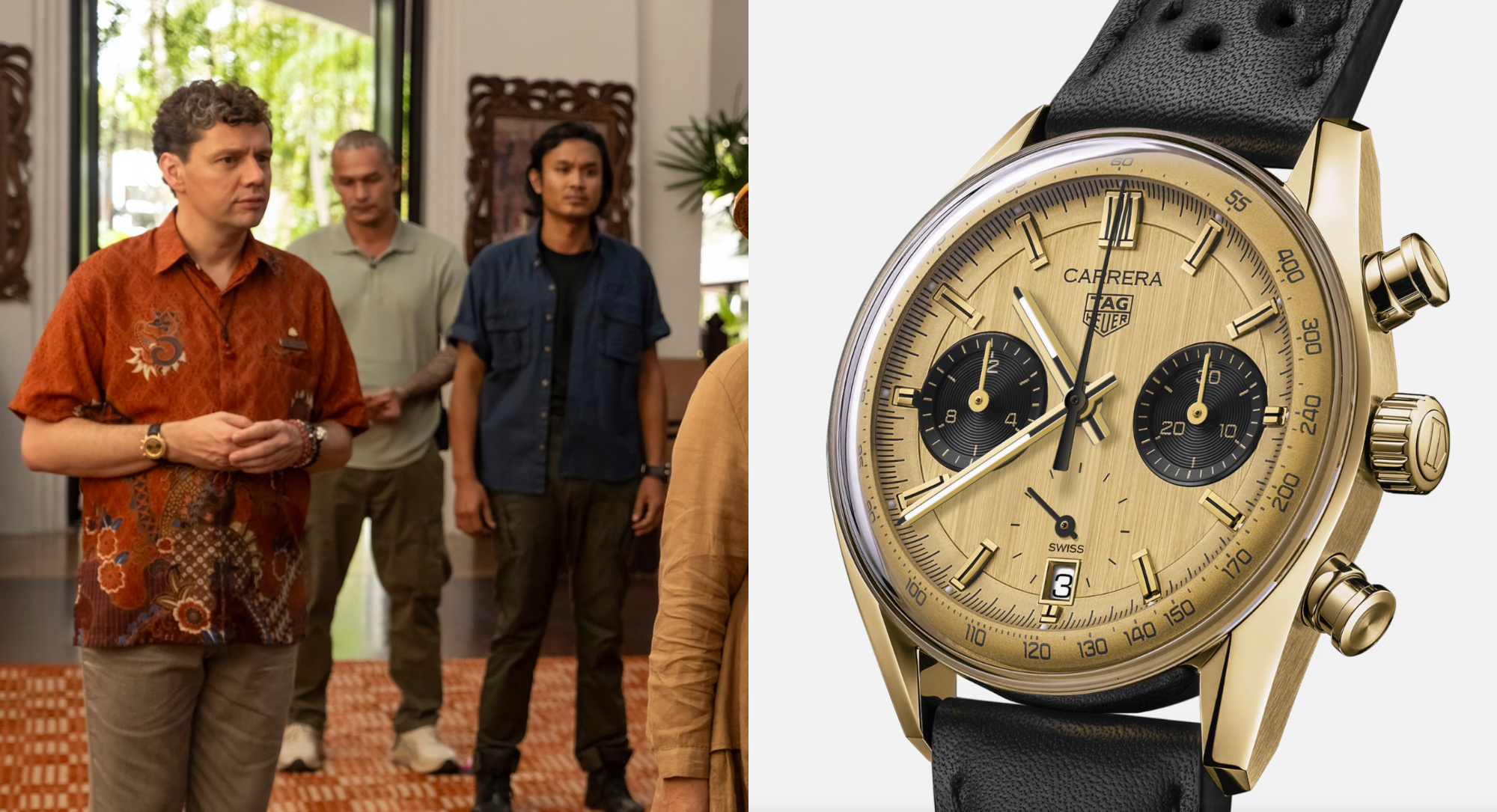 White Lotus, Season 3, Watches, tag heuer, carrera,