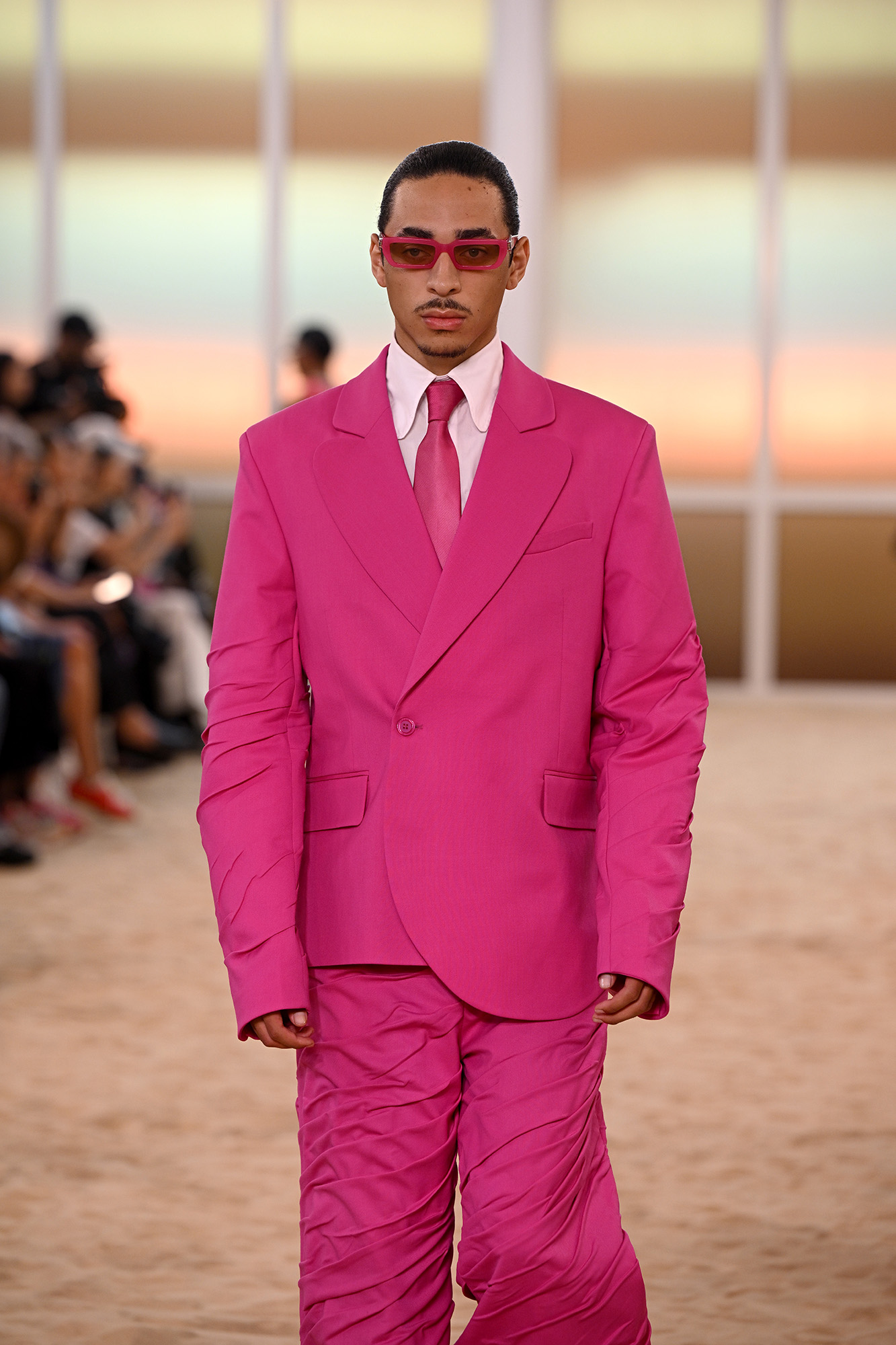 PARIS, FRANCE - JUNE 25: (EDITORIAL USE ONLY - For Non-Editorial use please seek approval from Fashion House) Daniel Julez Smith Jr. walks the runway during the 3.Paradis Menswear Spring/Summer 2026 show as part of Paris Fashion Week on June 25, 2025 in Paris, France. (Photo by Kristy Sparow/Getty Images)