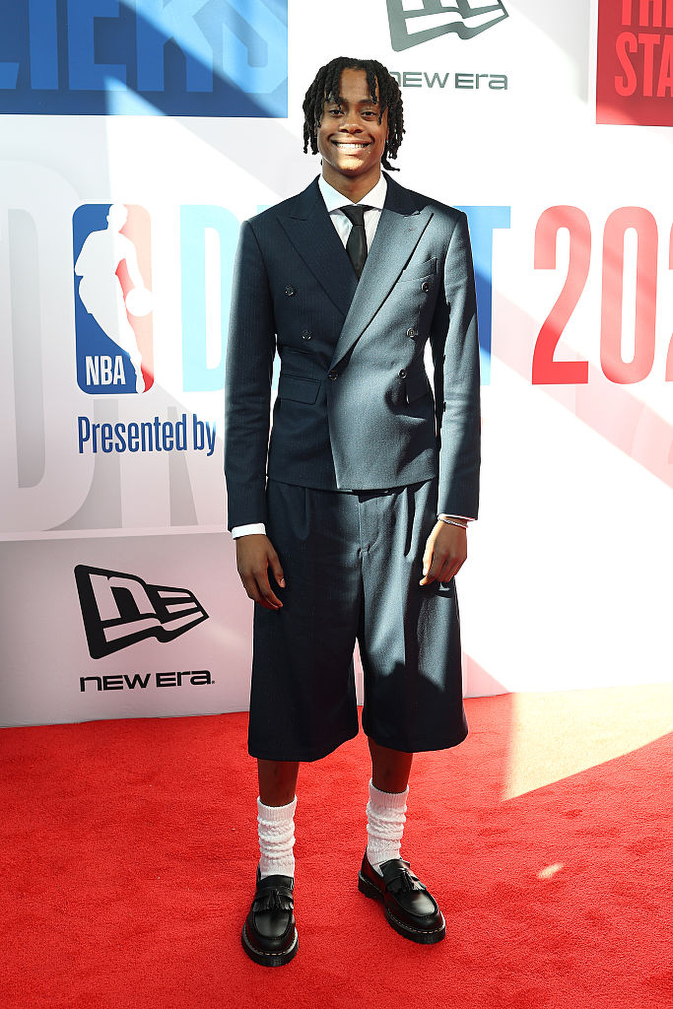 NEW YORK, NEW YORK - JUNE 25: Tre Johnson poses on the red carpet prior to the 2025 NBA Draft - Round One at Barclays Center on June 25, 2025 in New York City. NOTE TO USER: User expressly acknowledges and agrees that, by downloading and/or using this photograph, user is consenting to the terms and conditions of the Getty Images License Agreement. Mandatory Copyright Notice: Copyright 2025 NBAE (Photo by Sarah Stier/Getty Images)