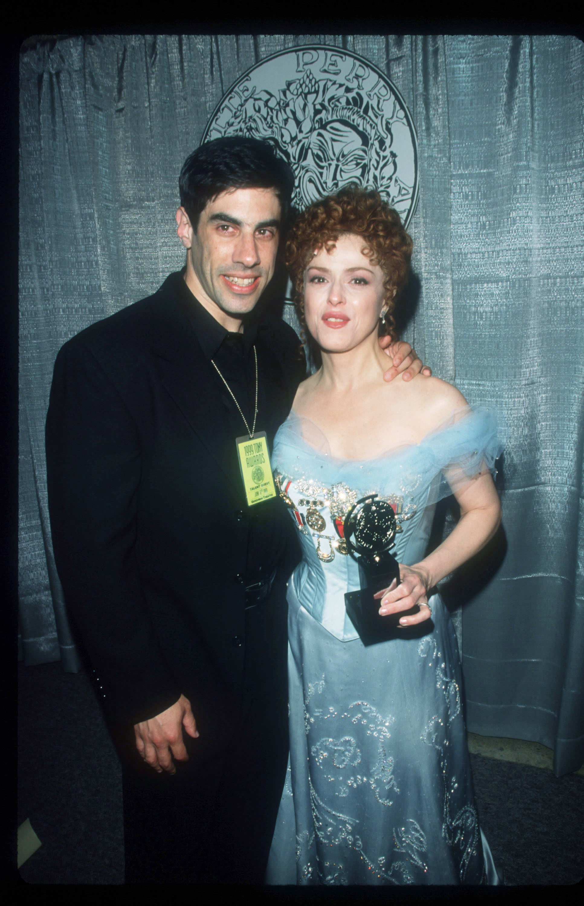 352344 07: Actress Bernadette Peters poses for a picture with her husband June 6, 1999 at the 53rd Annual Tony Awards in New York City. Peters wins the Best Actress Award for her role in the musical