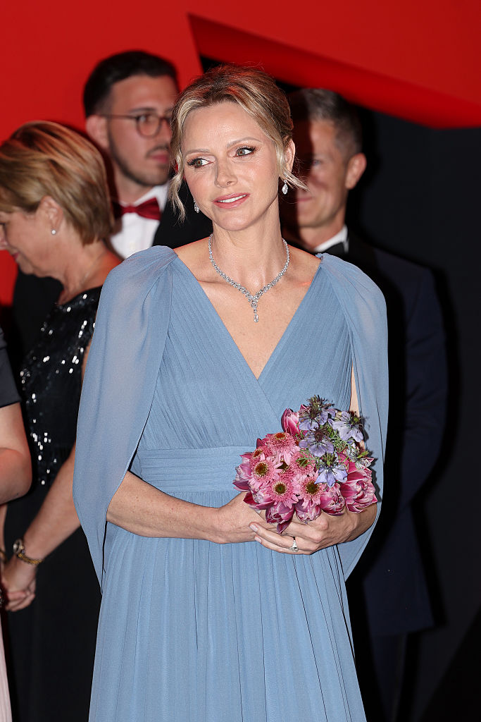 MONACO, MONACO - JULY 12: (EDITOR'S NOTE : NO TABLOIDS WEB & PRINT, NO DAILY MAIL, NO DAILY MAIL GROUP, NO BILD, NO CHI, NO VOICI, NO CLOSER) Princess Charlene of Monaco attends the 76th Red Cross Ball on July 12, 2025 in Monaco, Monaco. (Photo by Pascal Le Segretain/Getty Images)