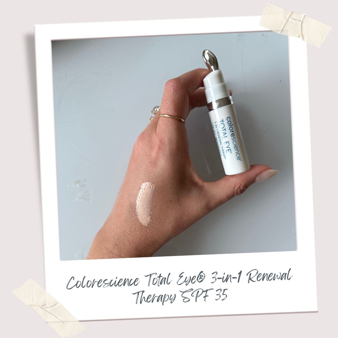editor testing Colorescience's SPF eye cream