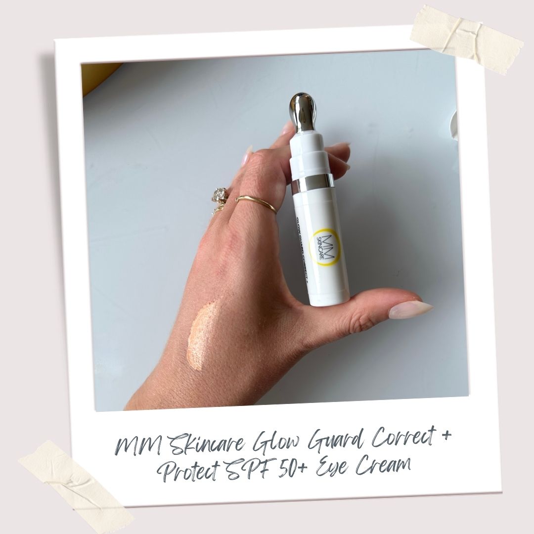 Editor testing MM Skincare SPF Eye cream