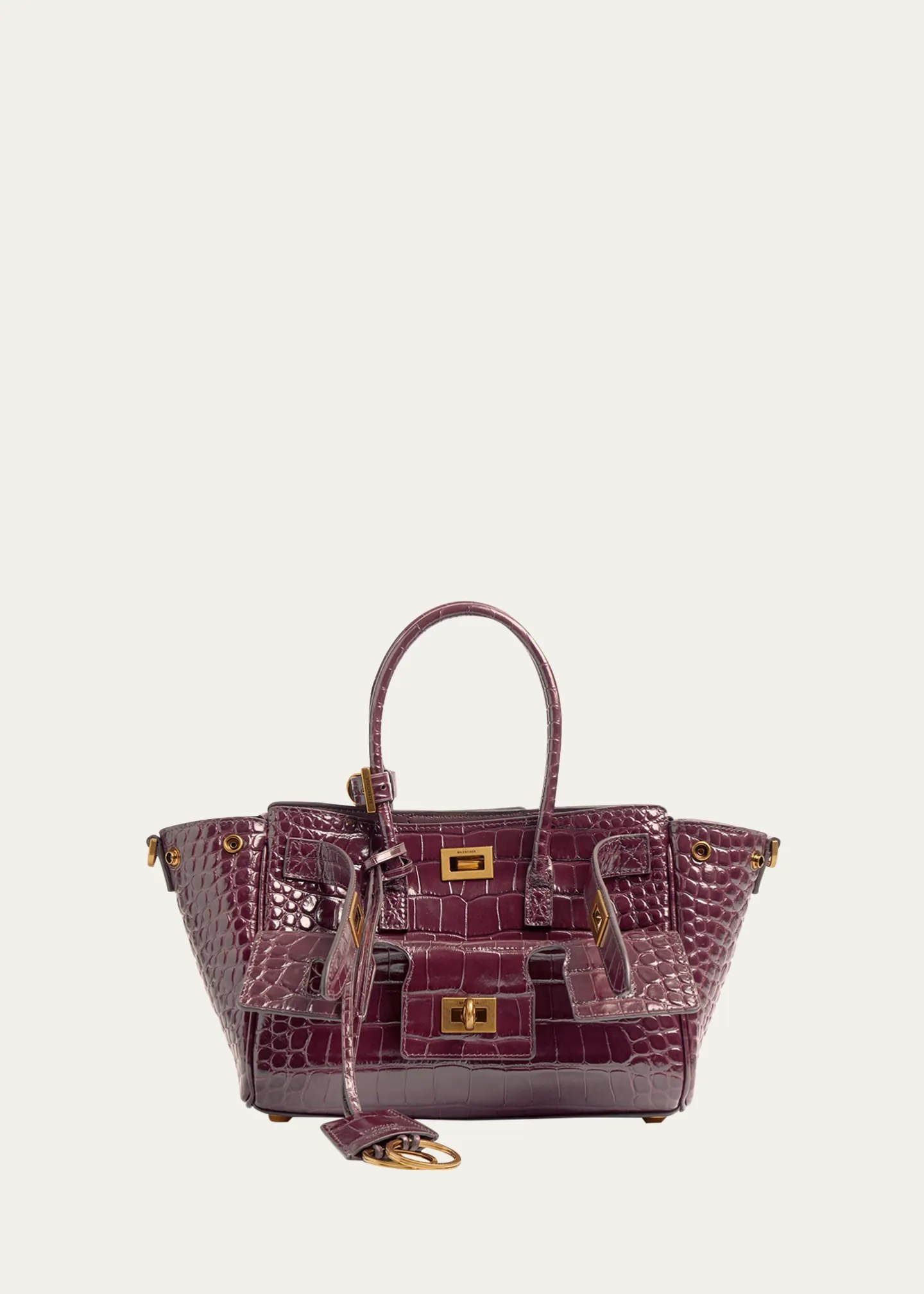 Add to Cart, Ashley Graham: Balenciaga Bel Air Mini Croc-Embossed Leather Crossbody Bag, available at Bergdorf Goodman.