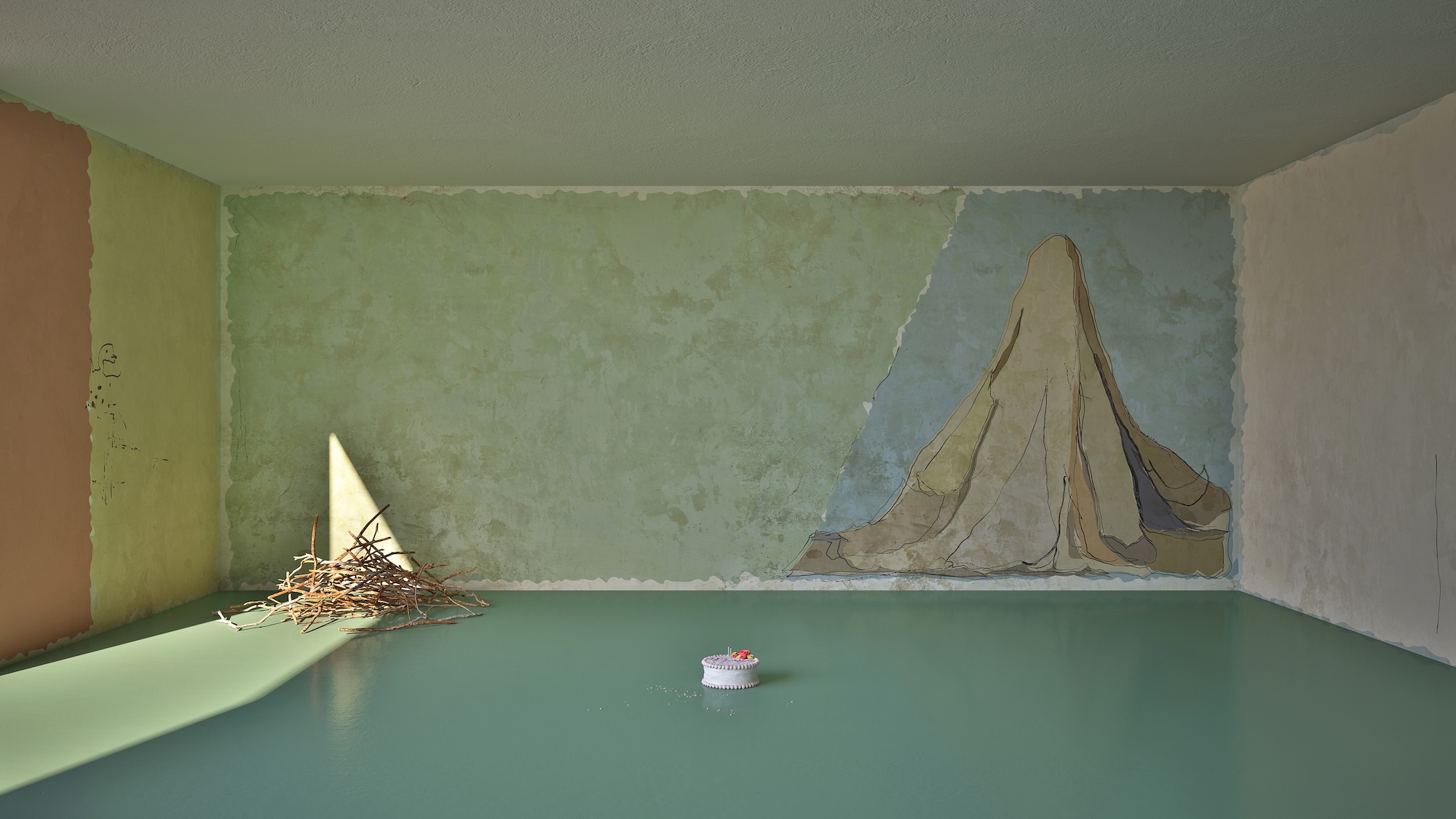 Stills from the video installations in Helen Marten's "30 Blizzards." exhibit at Art Basel Paris Public Program.