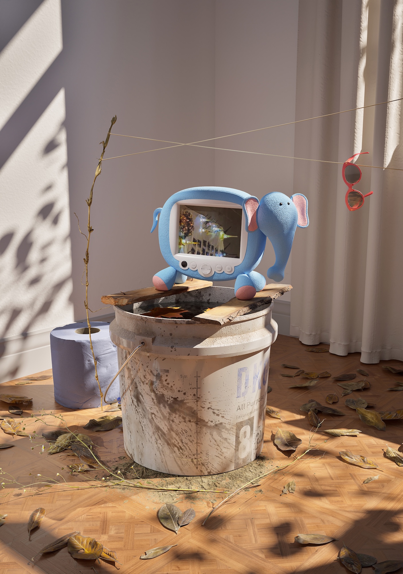 Stills from the video installations in Helen Marten's "30 Blizzards." exhibit at Art Basel Paris Public Program.