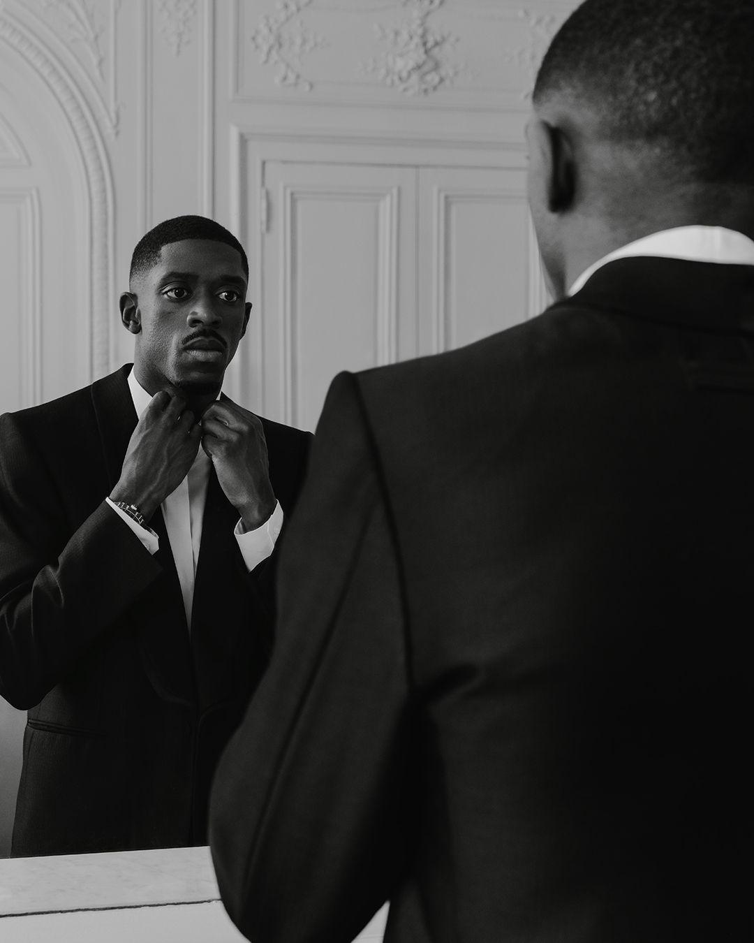 Ousmane Dembélé wearing Zegna for the 69th Ballon d'Or ceremony.
