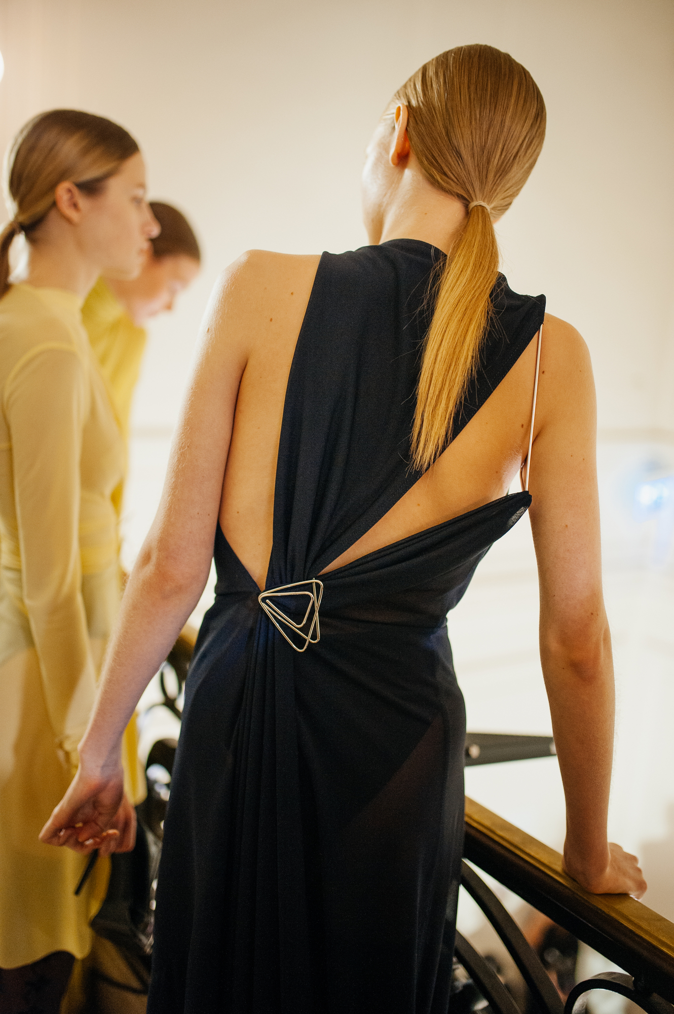 Backstage at Victoria Beckham Fall 2024 Ready-to-Wear