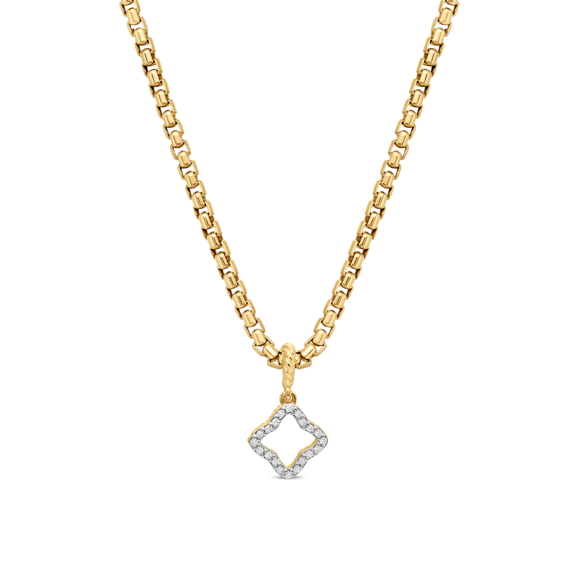 David Yurman Cable Collectibles Quatrefoil Necklace.
