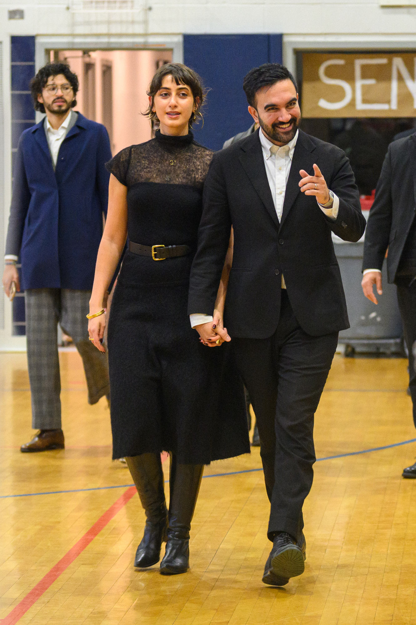 Democratic Mayoral Candidate Zohran Mamdani (R) and his wife, Rama Duwaji (L), votes at The Frank Sinatra School of the Arts on November 04, 2025 in the Queens borough of New York City. Voters in NYC are voting for who will be replacing Mayor Eric Adams between the front runner New York Mayoral Candidate Zohran Mamdani and New York City mayoral candidate Andrew Cuomo and Republican mayoral candidate Curtis Sliwa. More than 735,000 people have voted early, according to the Board of Elections, more than four times as many as in the 2021 contest. This election also has other city offices on the ballot, as well as six proposals.