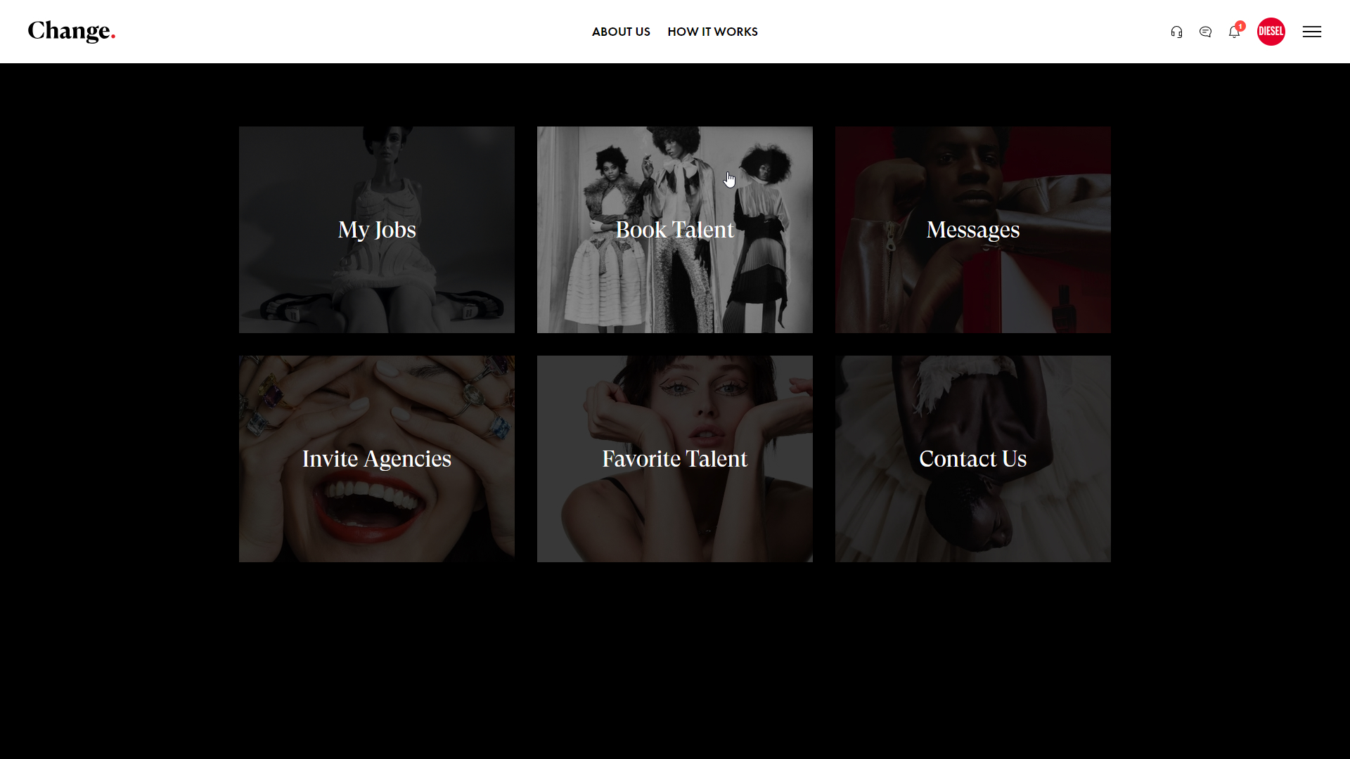 A look at the Change client dashboard.